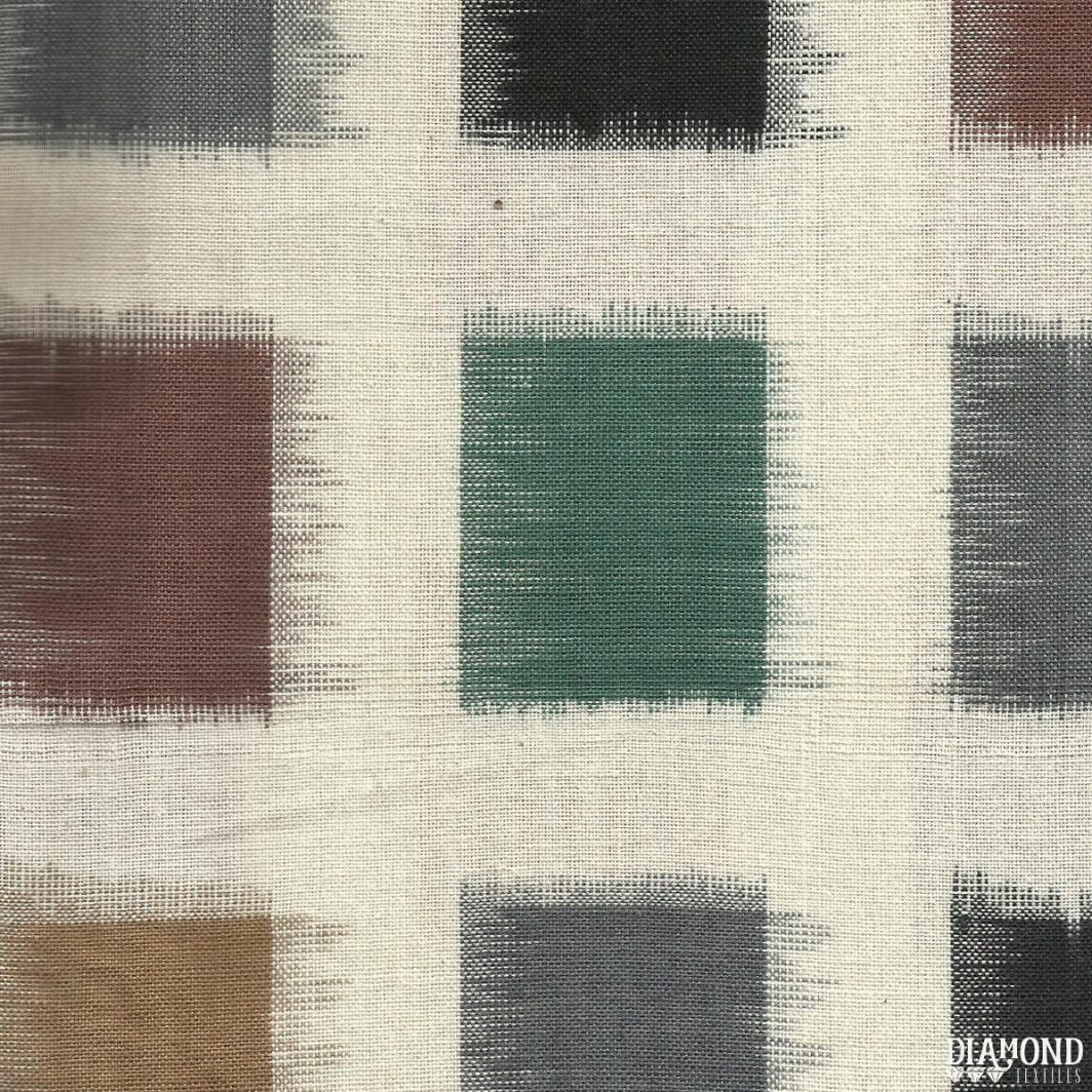 IKAT LW 2303 Pewter Green Multi